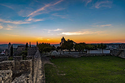 View of old ruin building against cloudy sky