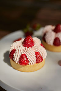 Close-up of dessert in plate