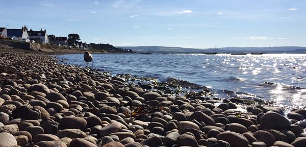 Rocks in sea