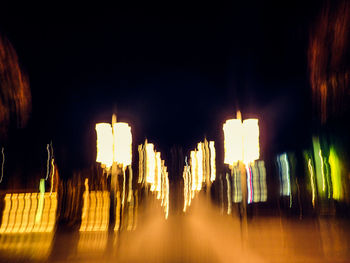 Blurred motion of illuminated at night