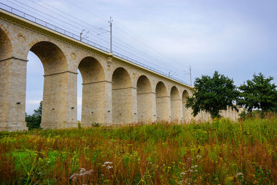 Low angle view of built structure against sky