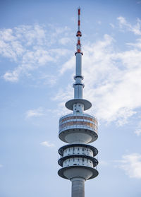 Low angle view of lighthouse against sky