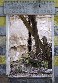 Close-up of weathered wall