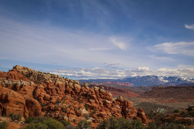 Scenic view of mountain against sky