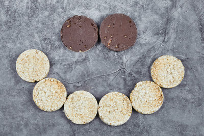 Directly above shot of cookies