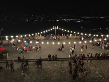 People enjoying at night