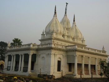 Exterior of historic building against clear sky