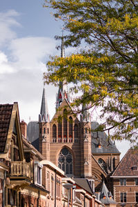 Low angle view of buildings against sky