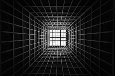 Directly below shot of skylight in building