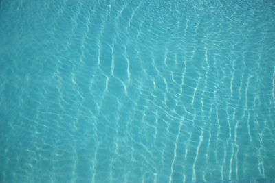 High angle view of rippled water in swimming pool