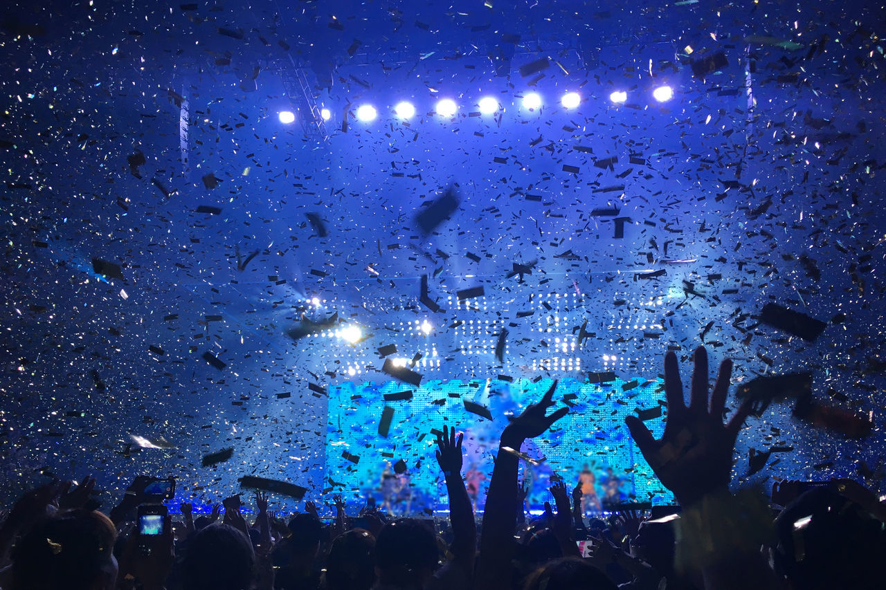 GROUP OF PEOPLE AT CONCERT