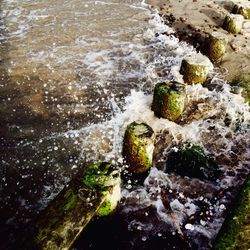 Rocks in sea
