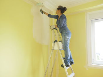Woman paiting a