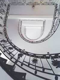 Low angle view of spiral stairs