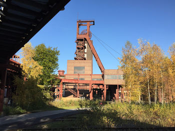 Built structure with trees in background