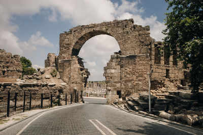 View of historical building against cloudy sky