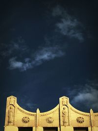 Low angle view of built structure against sky