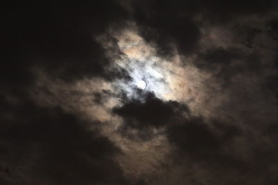 Low angle view of moon in sky
