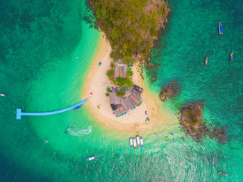 High angle view of swimming pool