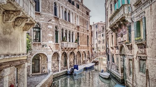 View of canal in old town