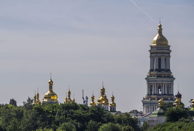 Kiev pechersk lavra or kyiv pechersk lavra against blue sky