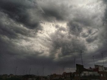 City against cloudy sky