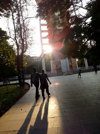 People walking on footpath