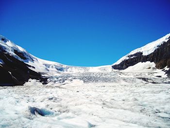 Snow covered glacier landscape