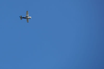 Low angle view of clear blue sky