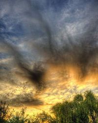 Low angle view of cloudy sky