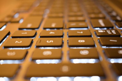 Full frame shot of laptop keyboard