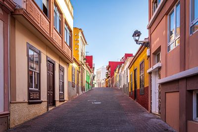 View of tazacorte town on the beautiful vulcanic island, la palma, canary islands, spain