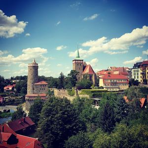 View of townscape against sky