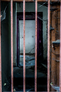 Closed door of old building