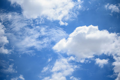 Low angle view of clouds in sky