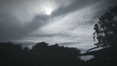 Low angle view of cloudy sky