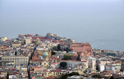 View over the city of naples, italy, from the fortress castel sant elmo