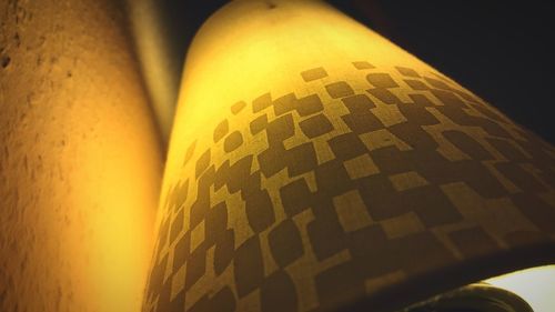 Close-up of yellow lamp