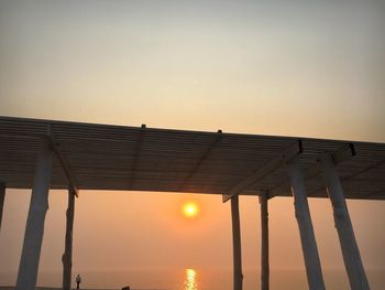Low angle view of orange sky during sunset