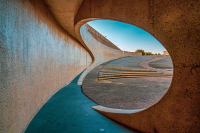 View of empty arched structure