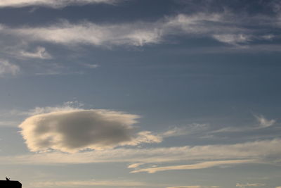 Low angle view of clouds in sky