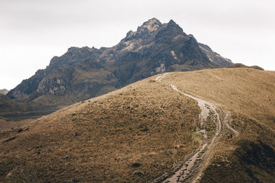 Scenic view of rocky mountains against sky