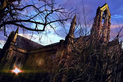 Low angle view of built structure against the sky