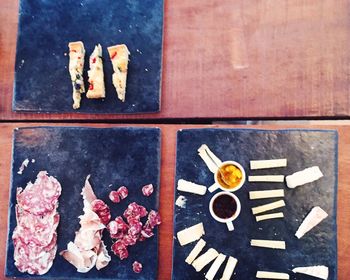 Directly above shot of food on cutting board