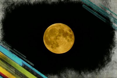 Low angle view of moon in sky