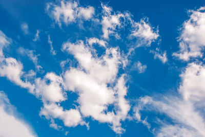 Low angle view of clouds in sky