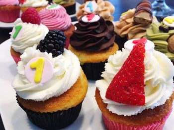 Close-up of cupcakes