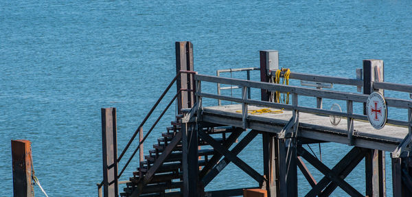 Pier over sea at beach