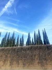 Low angle view of temple against blue sky