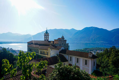 Pilgrimage church madonna del sasso in orselina, locarno, ticino, switzerland